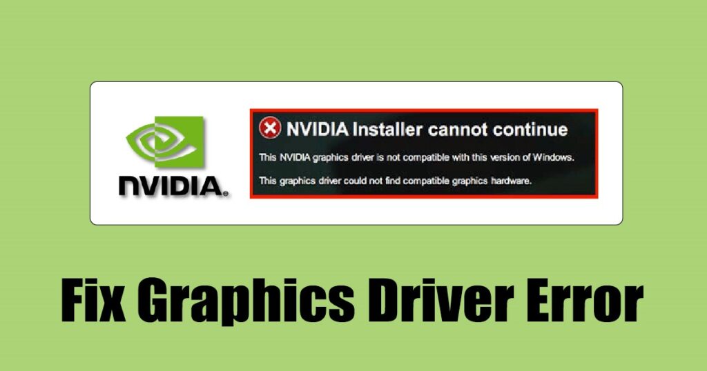 NVIDIA Driver is Not Compatible With This Version