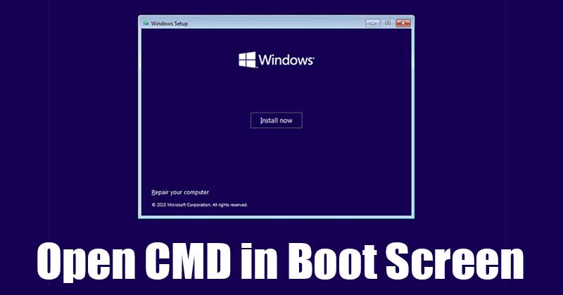 How to Open CMD at Boot Screen in Windows