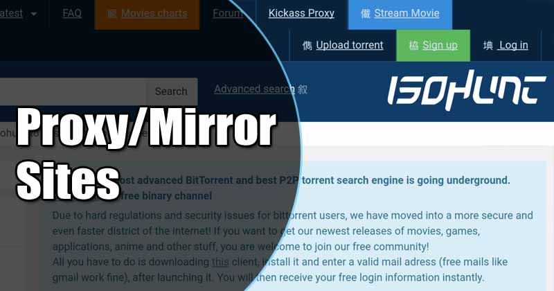 IsoHunt Proxy Sites List in 2025 (Working Mirror Sites)